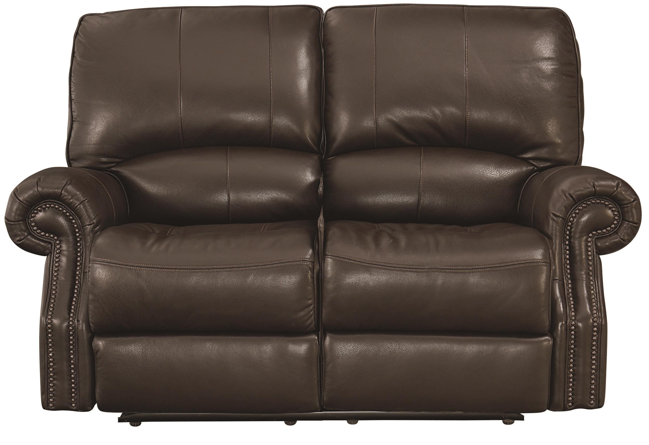 Reclining loveseat with store lumbar support